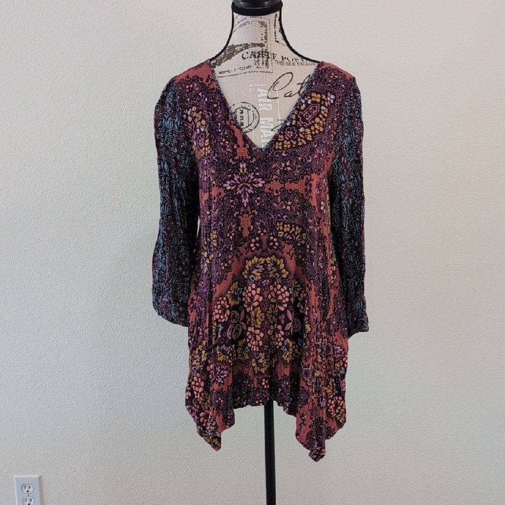 Maeve Multicolor Floral Tunic Top